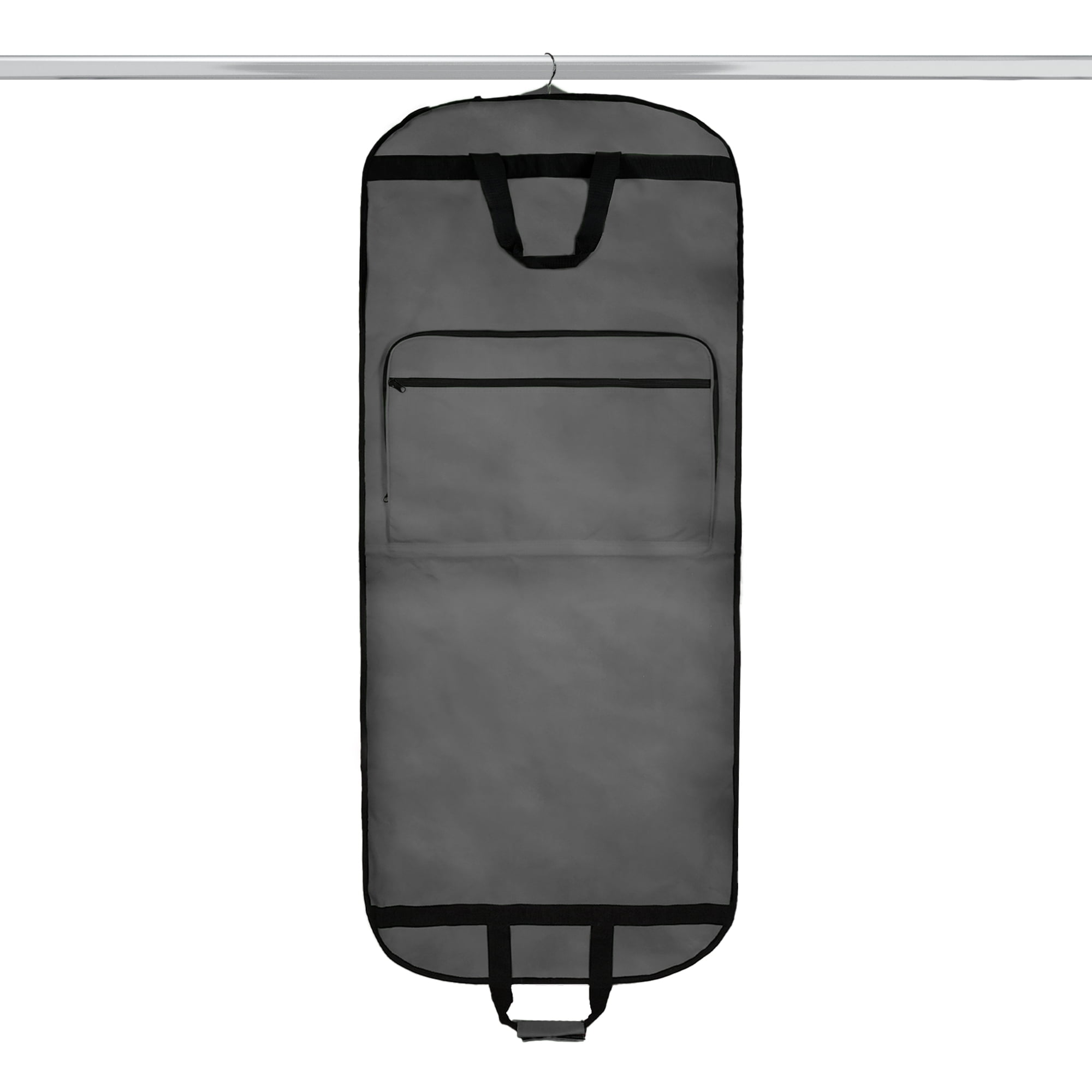 DALIX 60" Professional Garment Bag Cover for Suits Pants and Gowns Dresses (Foldable) Gray