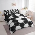 thumbnail image 3 of Manfei Modern Geometric Abstract 7-Piece Twin Bedding Sets,Retro Geometric Honeycomb Bedding Comforter Set,Gray Black Sheet Sets For Boys Kids,Ultra Soft Home Decor Reversible, 3 of 8