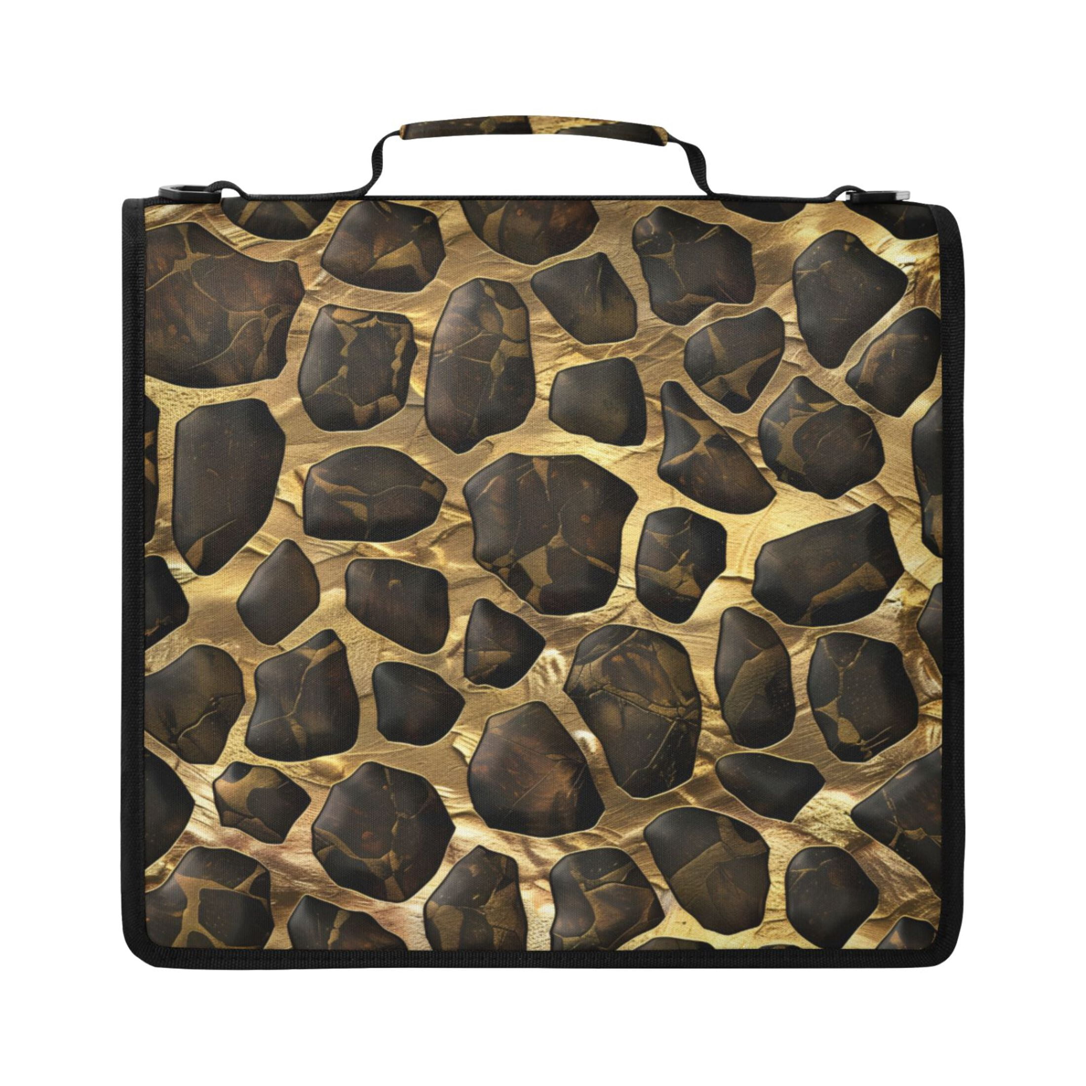 ALAZA Zipper Binder Snakes Pattern 2 inch 3 Ring 500 Sheet Capacity Trapper Keeper File Folder Organizer Bag