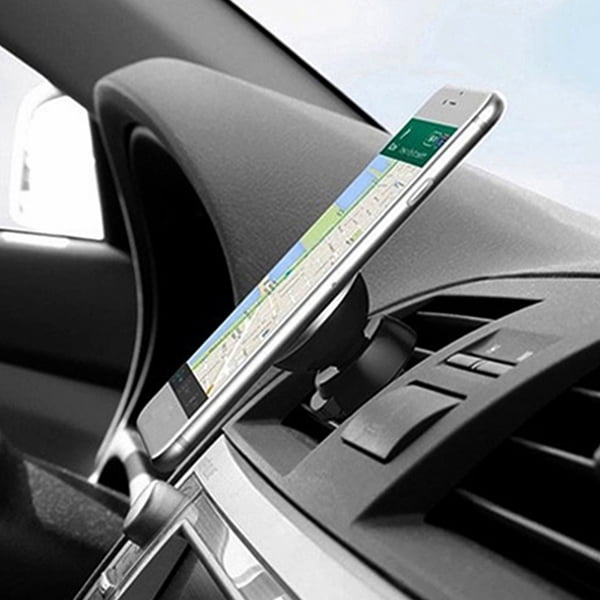 Magnetic Holder Car AC Vent Clip Mount + TWO Nakedcellphone Magnet Adapters, UNIVERSAL - Walmart.com