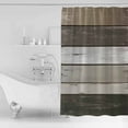 thumbnail image 4 of Farmhouse Dark Grey Shower Curtains for Bathroom Waterproof Fabric Bath Curtains Decor Bath Tub Curtain Country Vintage Wooden Decorative Shower Curtain Sets with 12 Hooks, 72x72 Inch, 4 of 6