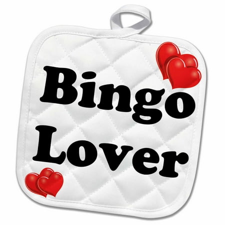 

3dRose Bingo Lover - Pot Holder 8 by 8-inch