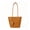 Caramel Brown, variant on WeaveCC Women's Woven Leather Tote Bag Large Capacity Shoulder Handbag with Hanging Tag Multiple Colors