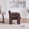 thumbnail image 3 of CQSXDA Nordic Style Single Armchair In Eco-Friendly Fabric With Padded Seat For Living Room And Office Use, WINE RED, 3 of 18