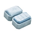 thumbnail image 4 of Joyero de terciopelo, caja para anillos, portátil, regalo, estuche decorativo para joyas. Azul claro, 4 of 9