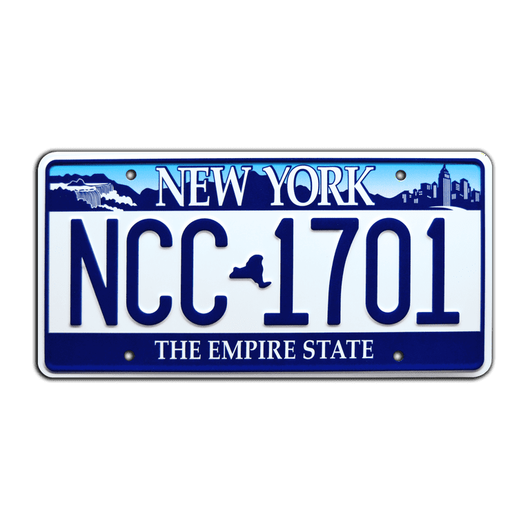 Star Trek + Heroes | NCC 1701 | Metal Stamped License Plates