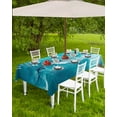 thumbnail image 4 of nqOlkjepod Blue Ocean Shark Outdoor Tablecloth with Umbrella Hole & Zipper, Summer Coastal Wave Nautical Rectangle Table Cover 60x84 Inch, Dining Waterproof Table Cloth Protector for Patio/Party, 4 of 7