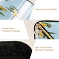 thumbnail image 6 of Iauyy Rhombus Cosmetic Bag with Handle Large Capacity Luxury Twill Travel Makeup Bag ,A Lemon and Flowers, 6 of 8