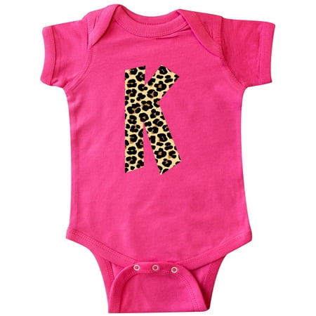 

Inktastic Leopard Print Letter K Gift Baby Boy or Baby Girl Bodysuit