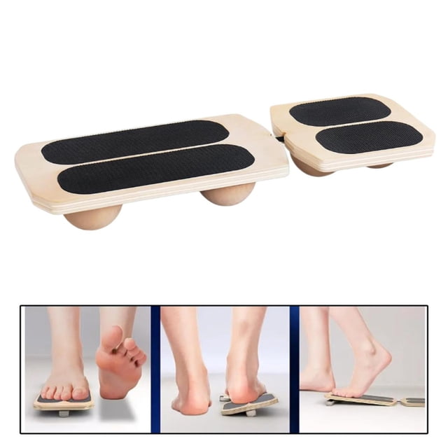 Balance de equilibrio de una sola pierna Balance de equilibrio Interior Anti -Slip Wooden Multifuncional Estabilizador de tobillo Estabilizador