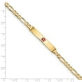 thumbnail image 3 of 14K Yellow Gold bracelet Medical Figaro Alert Red 7 in 6.3 mm 4.3, 3 of 3