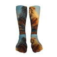 thumbnail image 5 of Yiaed Prairie Meditating Lion Print Great elasticity Adult Stockings Sports socks for Men and Women-One Size, 5 of 8