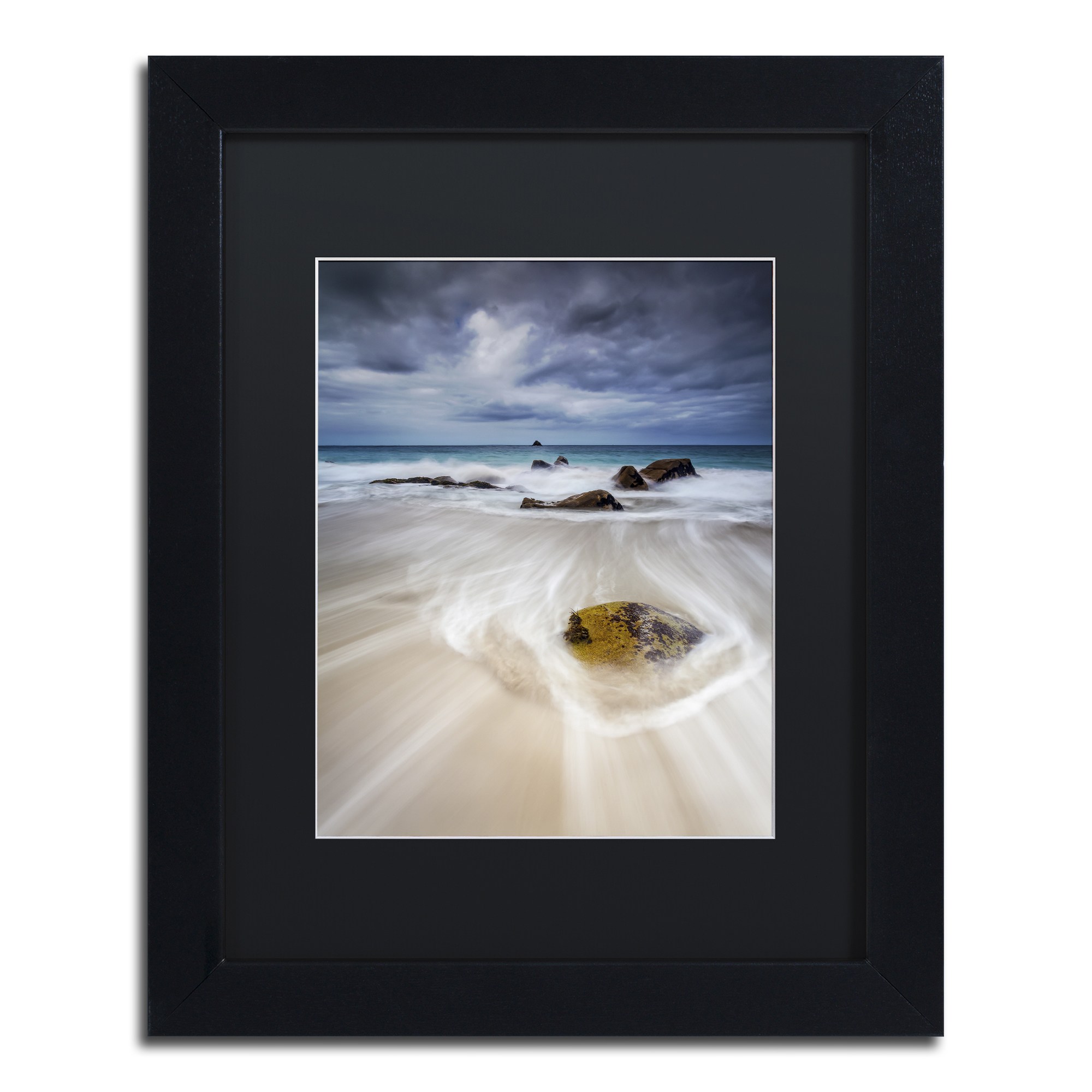 Trademark Fine Art "Waveguide" Canvas Art by Mathieu Rivrin, Black Matte, Black Frame
