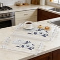 thumbnail image 1 of BAOPAI Acrylic Serving Trays With Handles Decorative Platters For Breakfast In Bed Dining Appetizers Patio Party Set Of 2, 1 of 7