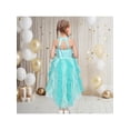 thumbnail image 5 of Sunny Fashion Girls Halter Dress Turquoise Ruffle Tiered Mermaid Sequin Pageant Tulle 7 Years, 5 of 8