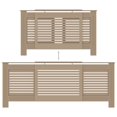 thumbnail image 4 of vidaXL Radiator Cover with Top Shelf, Hide Cluttered Pipes, MDF, 55.5-80.7''x7.5''x32.1'', Brown, 4 of 6