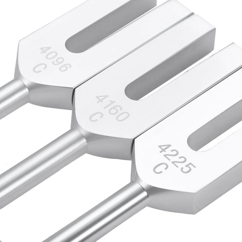 6x Tuning Forks Set 4096 Hz 4160 Hz 4225 Hz for Sound Healing, Musical Instrument, Sound Vibration Tools, C
