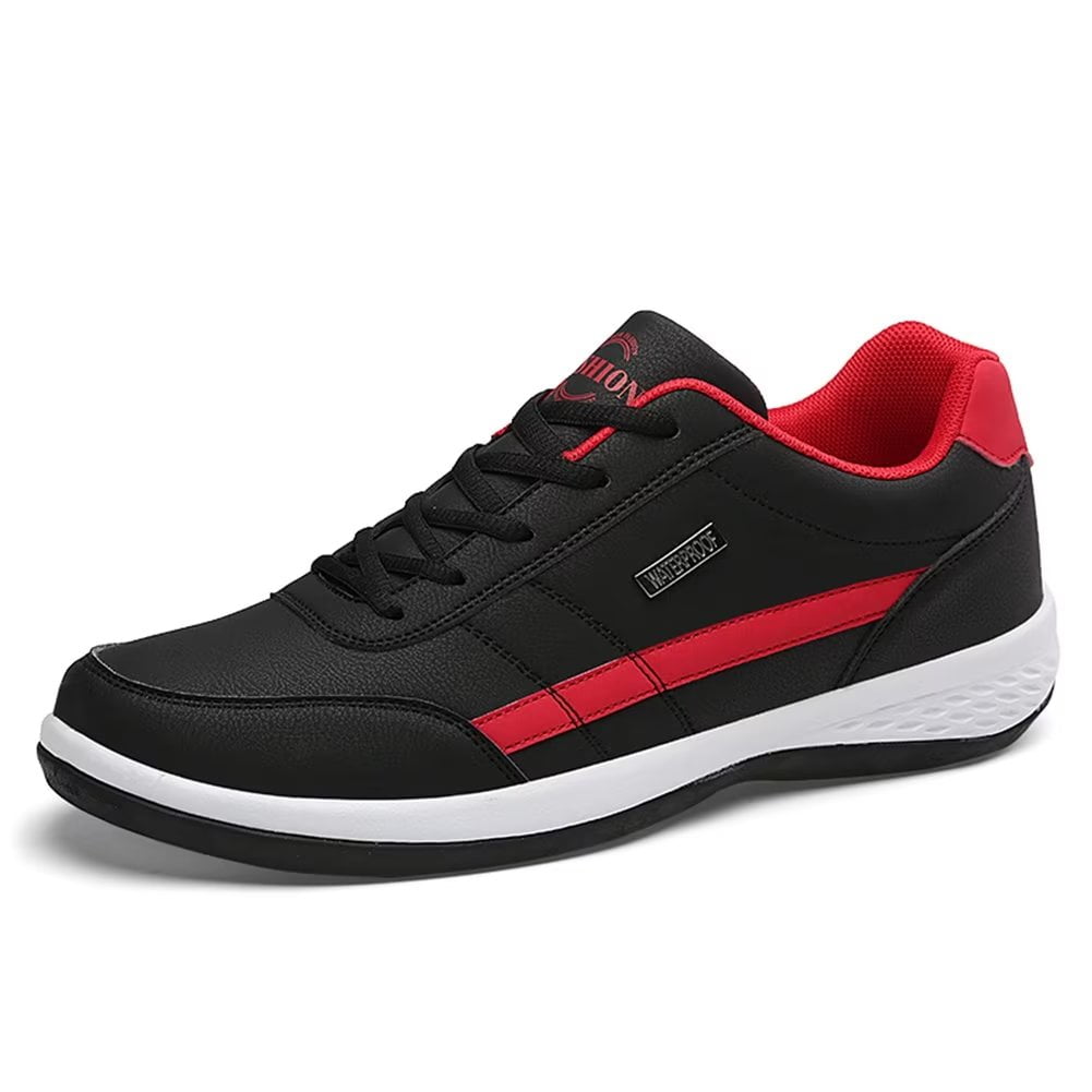 Dumajo Mens Shoes Fashion Running Sneaker Casual Leather Sport Shoes Breathable Comfortable Walking Shoes