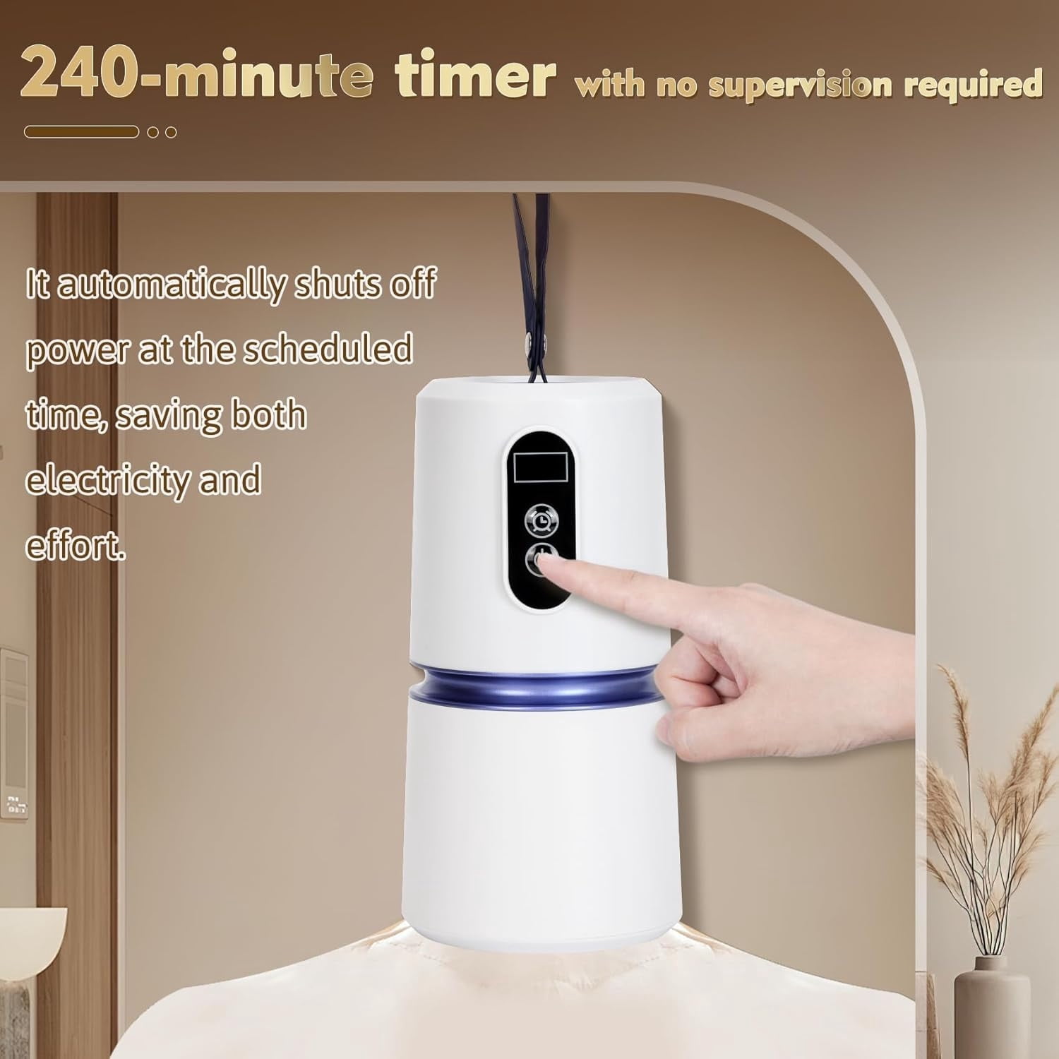 Cadancy Portable Clothes Dryer Mini Electric Drying Machine Compact Travel Garment Dryer with Timer for Baby Clothes Underwear Socks Dormitory Hotel Camping