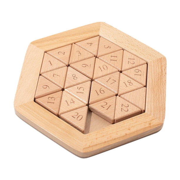 Rompecabezas deslizante con números de madera, aprendizaje de inteligencia, viajes, desafiante rompecabezas IQ para niños de 4, 5, 6, 7 y 8 años,