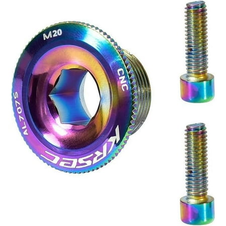 

Bike Crank Bolts M20 Crank Fixing Bolt Bicycle Cranket Screw Aluminum Alloy for Mountain Road Bike（colorful）（3pcs）
