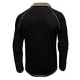 thumbnail image 4 of Mens Long Sleeve Polo Shirts Fashion Casual Raglan Button Polo Tee Collared Golf Shirt Black XXL, 4 of 8