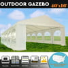 40x16 PE White Tent - Heavy Duty Wedding Party Canopy Carport - By DELTA Canopies