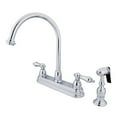 thumbnail image 1 of Kingston Brass Restoration Two Handle 8" Kitchen Faucet with Brass Sprayer, 1 of 1