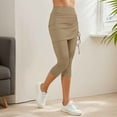 thumbnail image 5 of Versatile Quarter Ruched Skirt Pant For Daily Casual Wear And Yoga Practice Ideal For Spring And Summer Easy Care And Comfortable Fit For Active Womens plus Size Casual Pants Fancy Clothes for Teens, 5 of 6