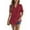 Bordeaux Red, variant on Zeagoo Short Sleeve Button Down Women Cotton Tops for Women V Neck Linen Blouse Tunics Plain Office Work Blouses
