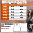 thumbnail image 3 of Milwaukee Leather MLL4560 Women's Black Premium Leather Classic Braided Side Lace Deep V-Neck Motorcycle Rider Vest 3X-Large, 3 of 9