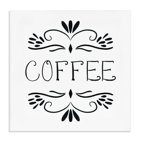 Stupell Industries French Country Coffee with Floral Emblems Canvas Art, 17 x 17, by Lucille Price