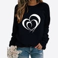 thumbnail image 1 of BVOFAR T-Shirts à Manches Longues pour Femmes, Décontractés, Mignons, avec Motif Cœur, Col Rond, Tendance, 2025, 1 of 3