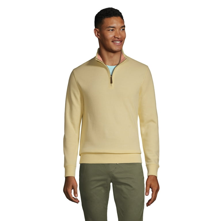 Lands' End Men's Bedford Rib Quarter Zip Sweater - Walmart.com