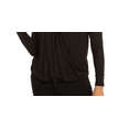 thumbnail image 3 of Thalia Sodi Women's Twist Neck Crossover Top Black Size X-Small, 3 of 3