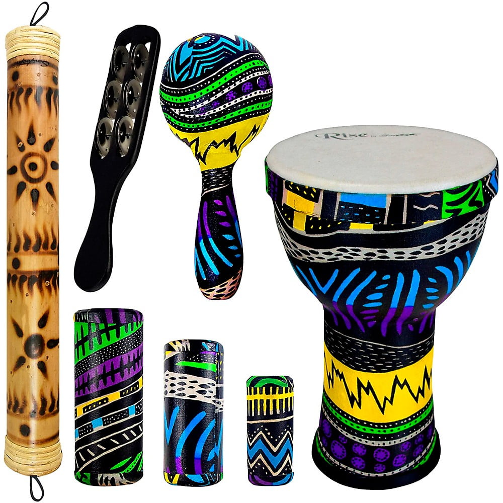 Sawtooth Jamaican Me Crazy Percussion Set with Djembe & Rain Stick