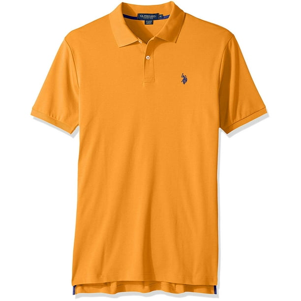 trængsler Modtager Juice U.S. Polo Assn. Men's Solid Interlock Polo Shirt - Walmart.com