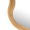 thumbnail image 4 of DecMode 29" x 73" Brown Handmade Wavy Wall Mirror with Ribbed Frame, 4 of 9
