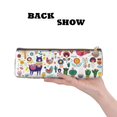 thumbnail image 2 of Naloa Alpaca Flower Print Leather Pencil Case - Portable Big Capacity Pencil Pouch Organizer Bag Stationery Bag for Work & Office Pencil Pen Case, 2 of 5