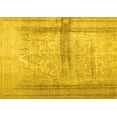 thumbnail image 1 of Ahgly Company Machine Washable Indoor Rectangle Abstract Yellow Contemporary Area Rugs, 5' x 8', 1 of 4