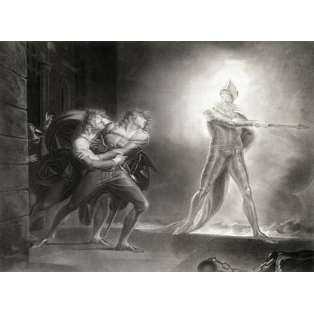 Act 1 Scene 4 From Hamlet By William Shakespeare 1564 To 1616 English Poet And Dramatist Engraved By RThew After Painting By H Fuseli Canvas Art - Ken Welsh  Design Pics (34 x