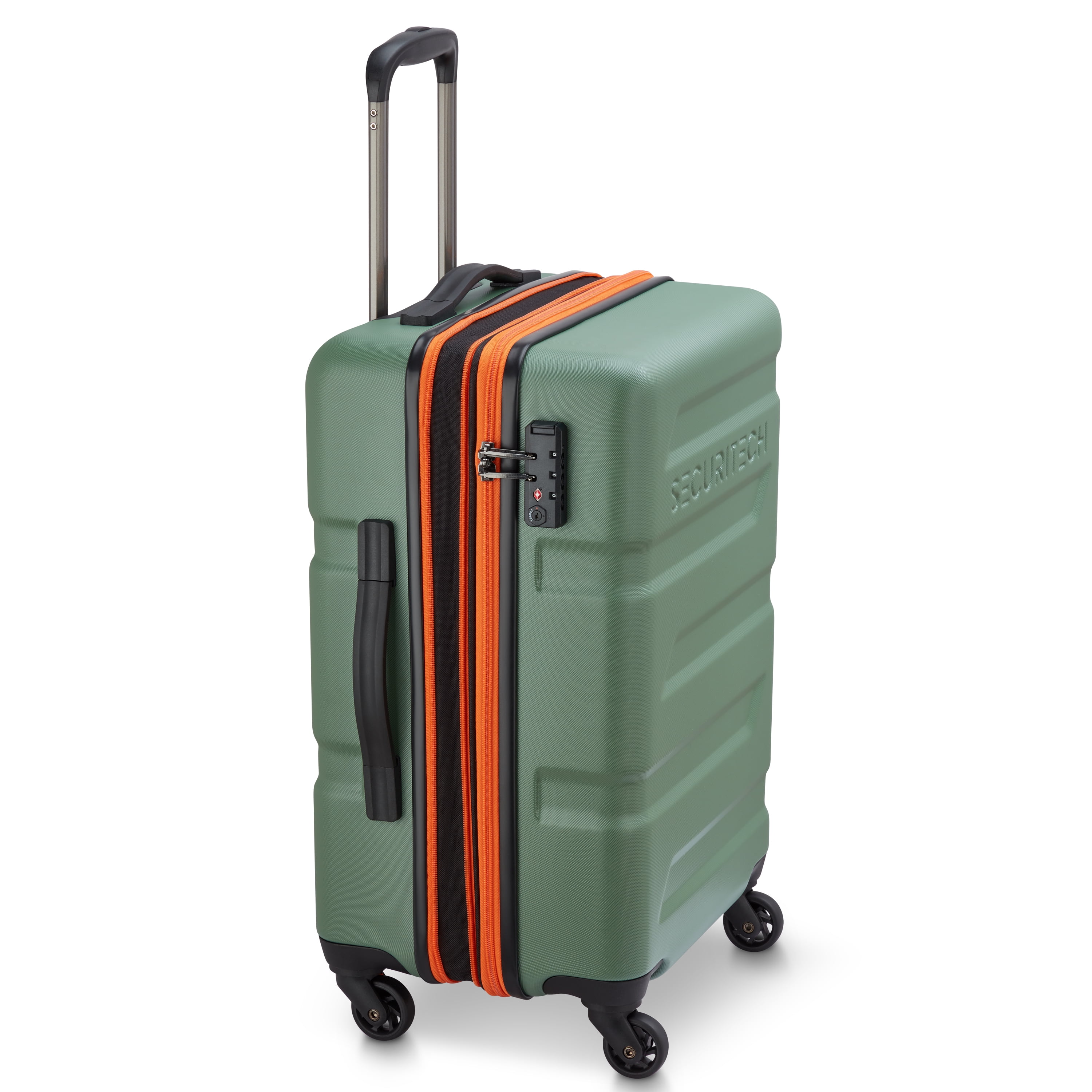 Securitech by Delsey, Slash Carry-on Expandable Spinner Luggage, Green