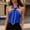A04_Blue, variant on Women Blouse Tie-Neck Halter Sleeveless Shirt Slim Fit Top Off Shoulder Pullover Casual Trendy Tank Tops Backless Tanks Dressy Casual T-Shirts Tunic