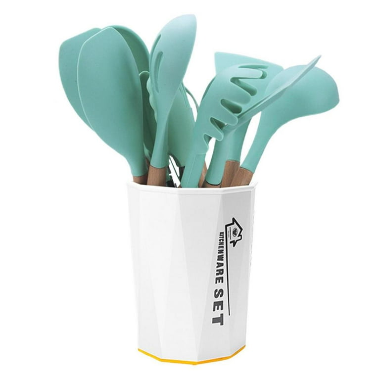 Cooking Tool Non Toxic Turquoise Kitchen Utensils Silicone Wooden Silicone  Spatula Spoon Nonstick Kitchen Accessories Bbq Gadgets L230621 From  Catherine08, $27.5