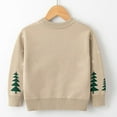 thumbnail image 4 of Generic Kids Girls Knitted Tops Toddler Boys Girls Christmas Cartoon Autumn Winter Warm Sweater Long Sleeve Xmas Tops Knitwear Cardigan Coat(Beige,5-6 Years), 4 of 7