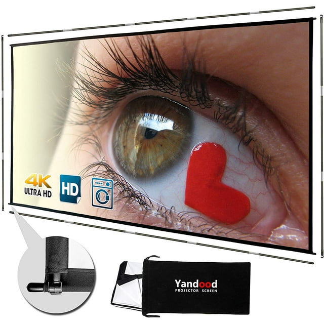 Pantalla del proyector de 100 pulgadas 16: 9 portatil plegab