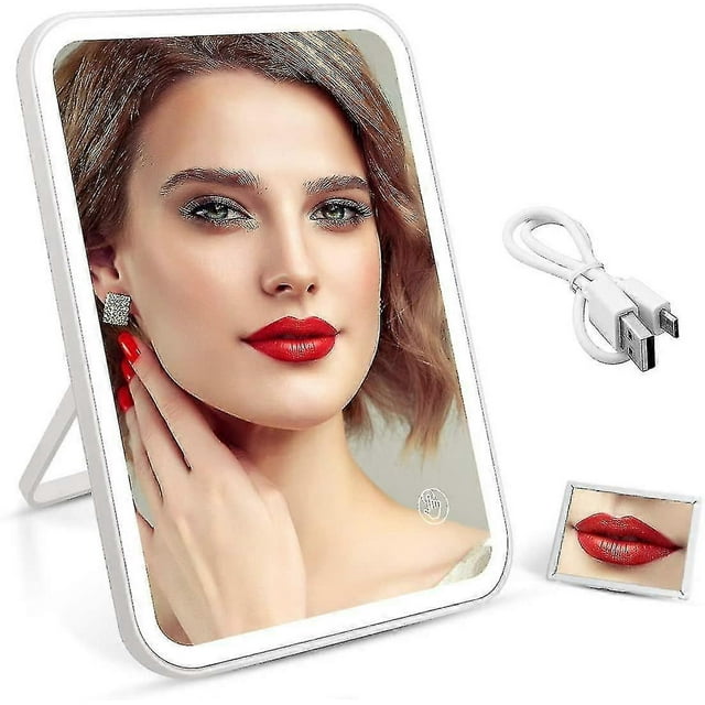Led Makeup Mirror With 5x Magnifying Touch Switch Dimmable