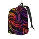 thumbnail image 1 of Disketp A Bright Abstract Mochila de Lona Estampada, Mochila Escolar de Viaje Ligera para Estudiantes y Portátil-Small, 1 of 5