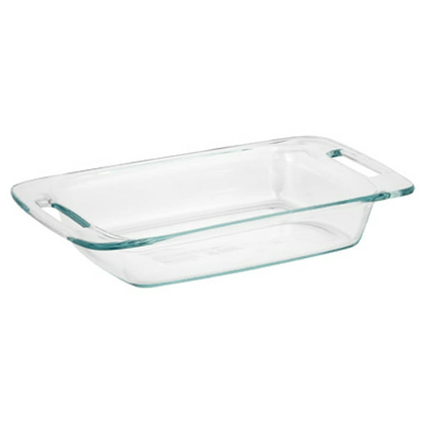 Pyrex Easy Grab 2 QT 7" x 11" Glass Oblong Baking Dish Larger Handles