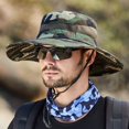 thumbnail image 3 of Breathable Wide Brim Boonie Hat Outdoor UPF 50+ Sunscreen Mesh Safari Hat, Suitable for Travel Fishing, 3 of 9
